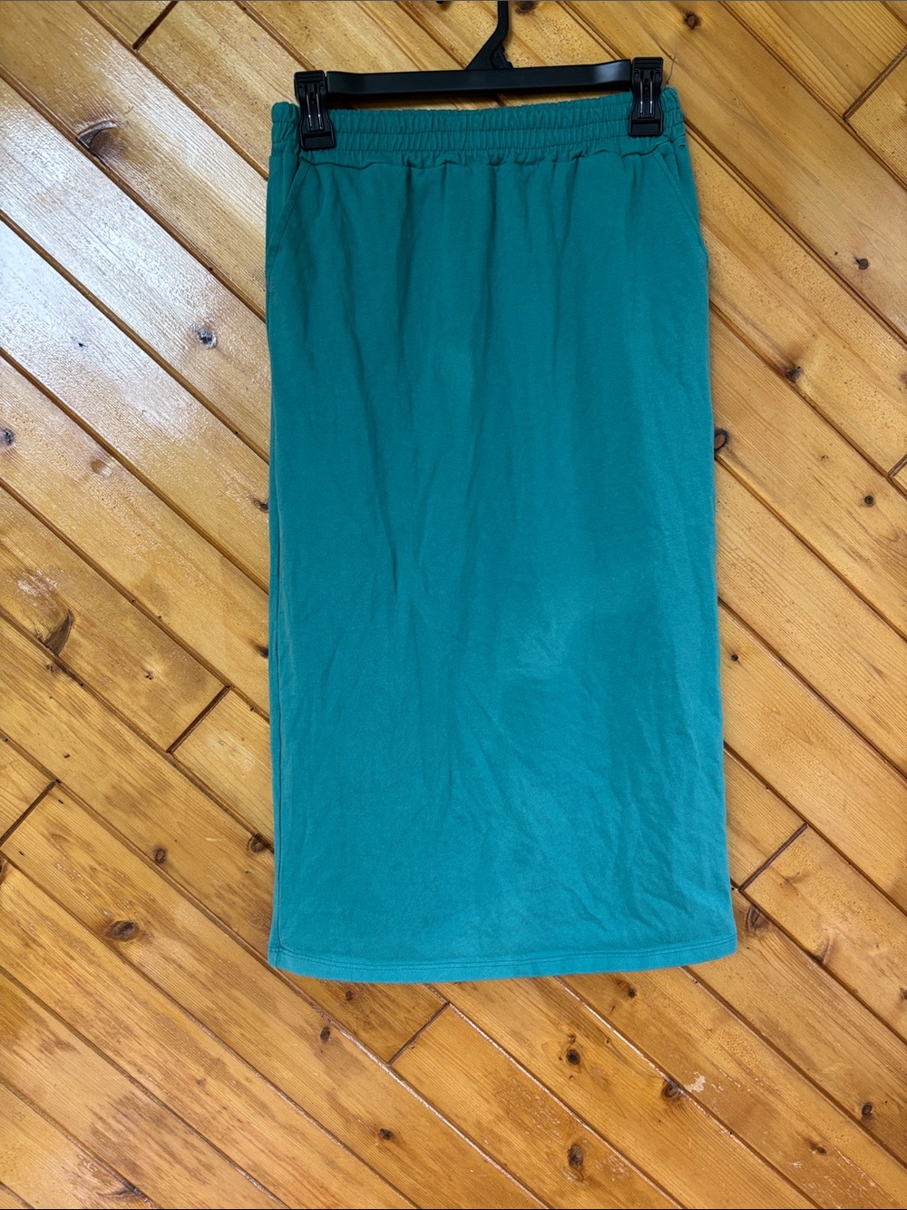 Women’s Teal Knit Midi Skirt